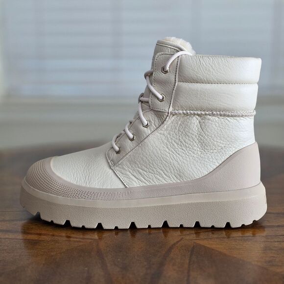 UGG Neumel High Weather Hybrid Birch White Pepper Leather Boots Men's 11 1158208 - Picture 15 of 15